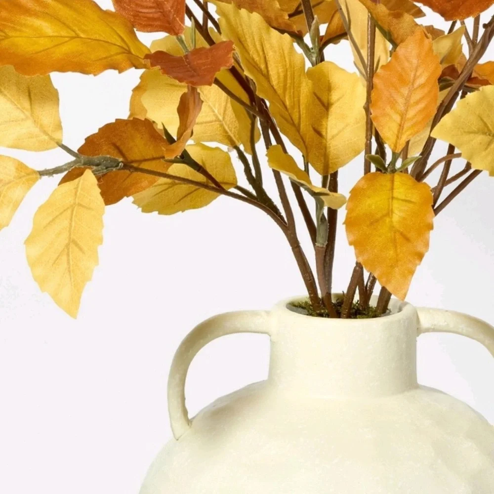 STUDIO MCGEE NWT faux leaf arrangement decorative plant -16”